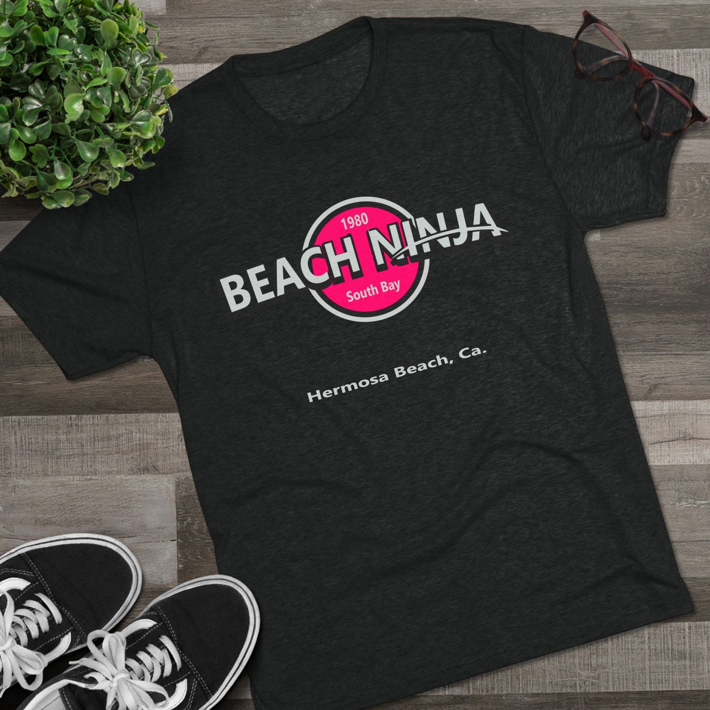 Beach Ninja Tri-Blend Crew Tee - Hermosa Beach, CA - Relaxed Summer Vibes
