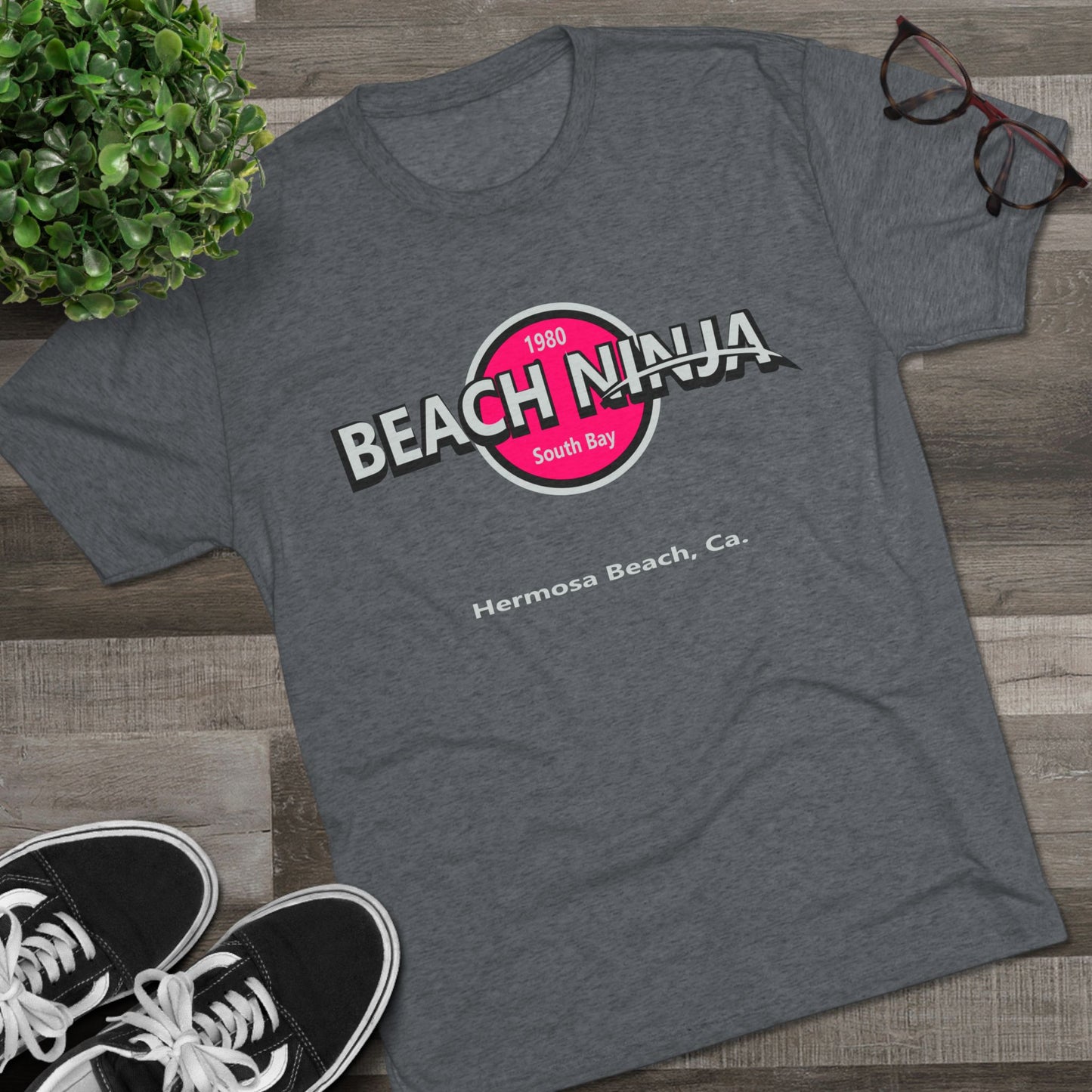Beach Ninja Tri-Blend Crew Tee - Hermosa Beach, CA - Relaxed Summer Vibes